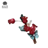 山之只 红石榴发簪 MZ0356 个