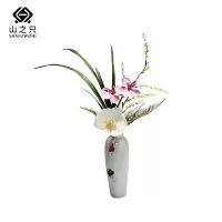 山之只 青瓷蝶憩芦影花艺摆件 MZ0257 个