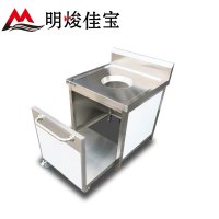 明焌佳宝商用不锈钢置物柜 不锈钢收餐柜 收残柜 700*700