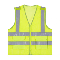 铂牛 高可视性警示网眼防护马甲 均码 件