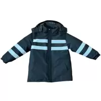 瀚乐邦 高可视性警示防护服黑色羽绒服套装 175# 套