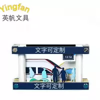 车站火车纸雕模型创意立体3D便签纸礼品摆件 蓝色 YF-356/个