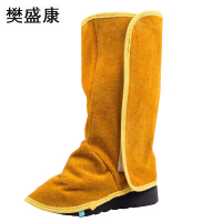 牛皮电焊皮脚盖护膝 焊工防烫护脚盖脚套 38CM高 双