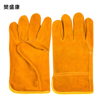 樊盛康 牛皮手套电焊手套 防火花防磨手套 27cm 双