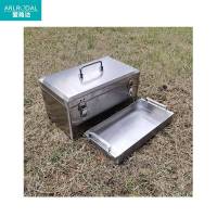 爱路达不锈钢手提工具箱可定制 40*24*22cm+有隔层/个
