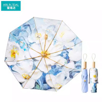 爱路达 8骨三折彩胶折叠伞AL34T/把