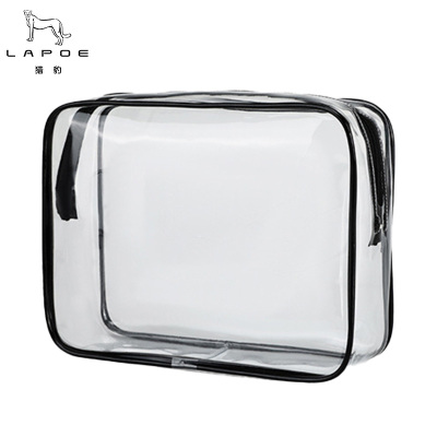 猎豹 防水透明收纳袋拉链袋化妆洗漱包中号M-18*12*6cm/个