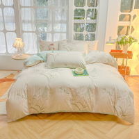 缎暮 100%纯棉色织水洗纯棉印花单被套单人床适用 多款可选 150*200CM 条