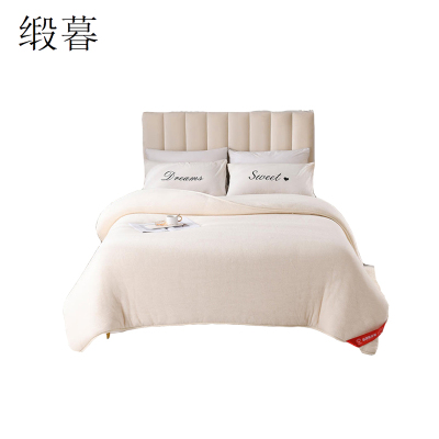 缎暮 纯手工包边鱼鳞网纱新疆棉花被 150*200CM/5斤 条
