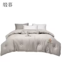 缎暮 A类全棉亲肤舒适大豆抗菌蛋白被单人冬被 150*200CM/5斤 条