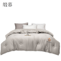 缎暮 A类全棉亲肤舒适大豆抗菌蛋白被双人加厚冬被 200*230CM/10斤 条