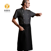 雅霖服 灰标半袖厨师服YLF669/SC6YSYP 件