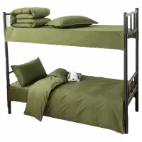 浩博时代 全棉军绿色床单 160*240CM 条