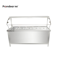 烹巅(Poondear) 保温售饭台 玻璃罩式 五格 PD-BWTB-5