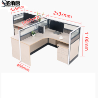 圣承启 屏风办公桌 2柜张