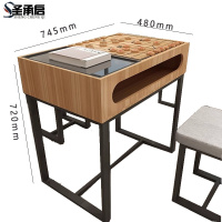 圣承启 象棋桌 一桌二凳张
