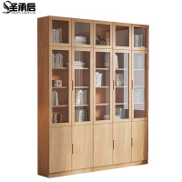 圣承启 玻璃门书柜 五门台