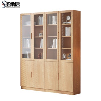 圣承启 玻璃门书柜 四门台