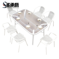 圣承启 露天桌椅 120cm+6椅 套