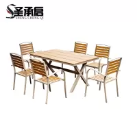 圣承启 休闲桌椅 1.8m+六椅 套