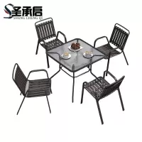 圣承启 桌椅组合 80方桌*4椅 套