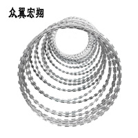 众翼宏翔 热镀锌刀片刺笼 刺丝滚笼 防爬刺 圈径50cm kg