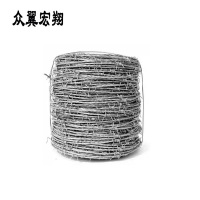 众翼宏翔 镀锌刺绳 铁蒺藜 铁防盗刺绳 围墙防爬网 丝径2.5mm 米