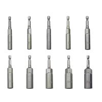 智铮朗月 强磁六角批头套筒加深手电钻套筒(5.5-14) 10件 套