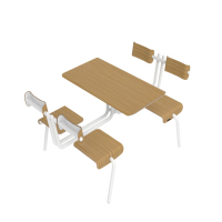 合祥源 四人位连体餐桌椅 1800*1235*780mm (计价单位:张)