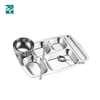 304不锈钢餐具 餐盘/碗/筷/勺 套