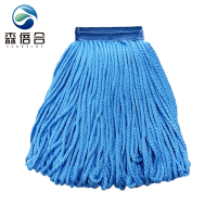 森倍合 超细纤维拖把头蜈蚣绳拖把头 加大蓝色/个