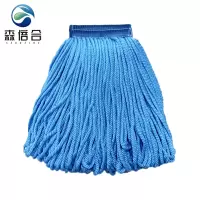 森倍合 超细纤维拖把头蜈蚣绳拖把头 加大蓝色/个