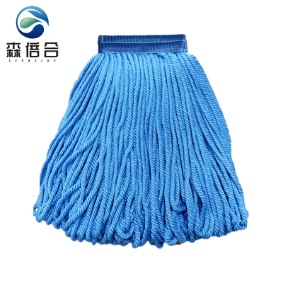 森倍合 超细纤维拖把头蜈蚣绳拖把头 加大蓝色/个