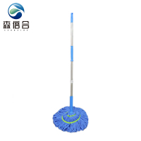 森倍合 免手洗拖把自拧水拖把老式墩布 蓝色/把