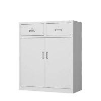 奈斯特 二门 二斗文件柜 850*390*1020mm 白色 台
