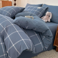 云意生 被套 深蓝大格 200*230cm/套