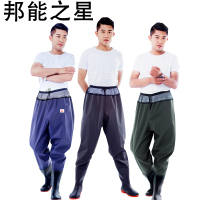 邦能之星齐腰下水裤半身防水雨裤抓鱼全身男女下海抓鱼防水裤N41171/件(加厚款)