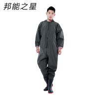 邦能之星全身下水裤连体耐磨抓鱼雨裤全封闭坑道服全身防水雨衣N55152