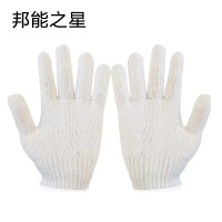 邦能之星白边棉线手套600克加厚耐磨棉纱线工作工地干活工作手套N56121