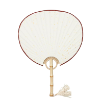 蓝壹合石 空白宣纸团扇 大号 十把/组