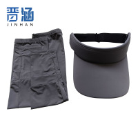 晋涵 帽子冰袖防晒两件套 灰色 /套