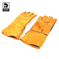 TDUO双层牛皮耐高温劳保焊工手套S50 双