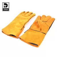 TDUO双层牛皮耐高温劳保焊工手套S50 双