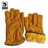 TDUO冬季牛皮加绒手套CC29 双