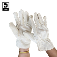 TDUO 点胶帆布手套防滑耐磨 I162双