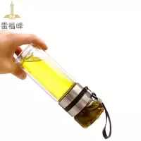 雷福峰高硼硅双层茶水分离玻璃杯500ml/个