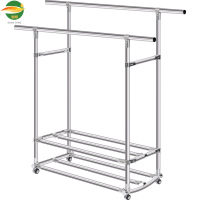 鹍翔不锈钢双层双杆晾衣架200CM/个