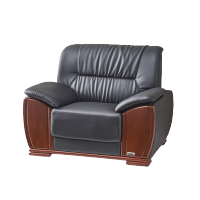 依琳达 单人位黑皮沙发 YLD-H1 张