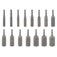 强磁六角批头套筒加深手电钻套筒 (5.5-19)15件