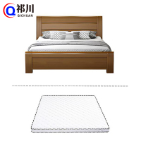 祁川 单人实木床+10cm床垫 1.2m/张